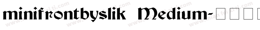 minifrontbyslik Medium字体转换